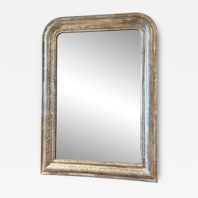 Louis Philippe Silver Giltwood Mirror Circa 1840