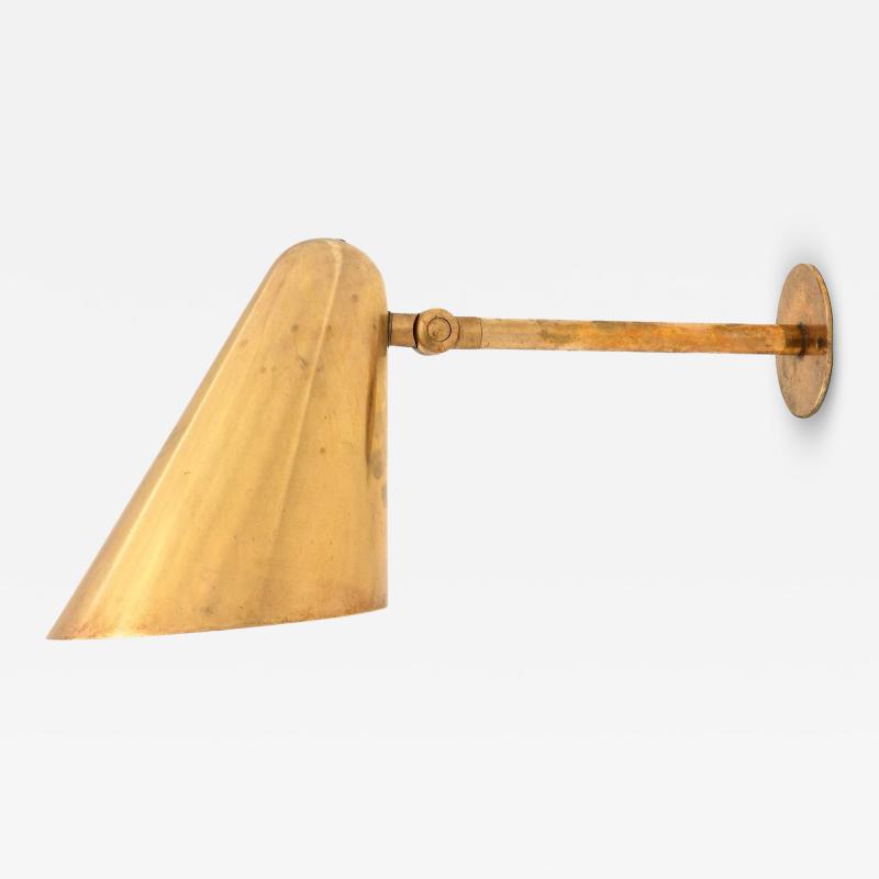 Louis Poulsen Pair of Louis Poulsen Brass Wall Lamps 1950s