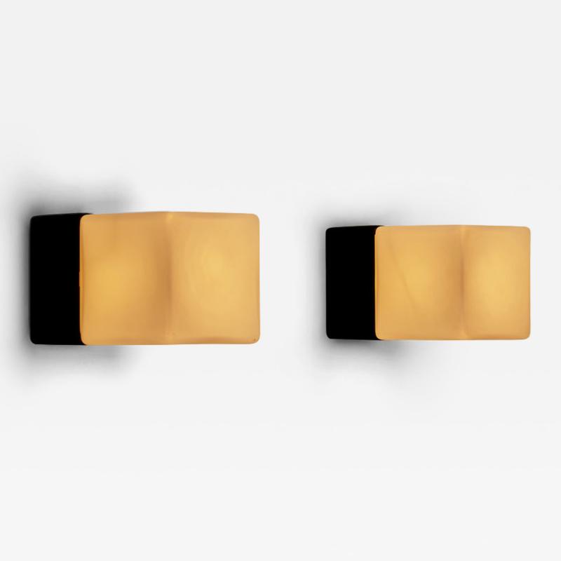 Louis Poulsen Pair of Model Kubuarmatur 38117 Wall Lamps for Louis Poulsen Denmark 1960s