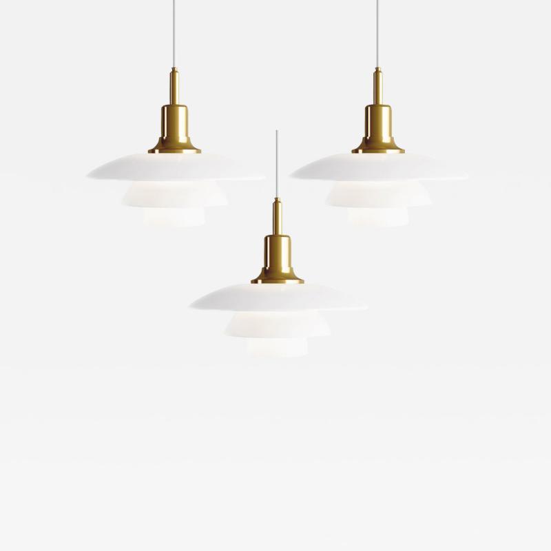 Louis Poulsen Poul Henningsen Brass and Glass PH 3 3 Pendant for Louis Poulsen