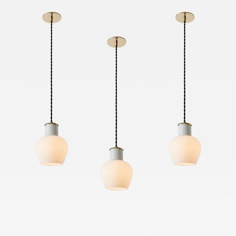 Louis Poulsen Set of 3 1950s Vilhelm Lauritzen Christiansborg Pendants for Louis Poulsen