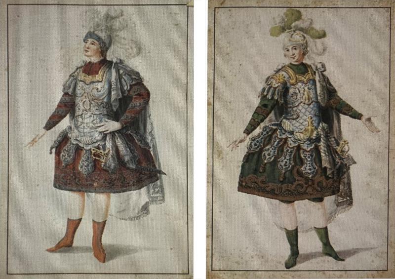 Louis Rene Boquet Pair of Designs for Ballet Costumes