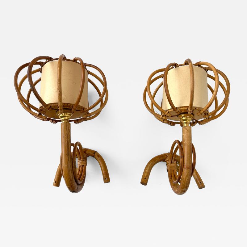 Louis Sognot LOUIS SOGNOT BAMBOO SCONCES