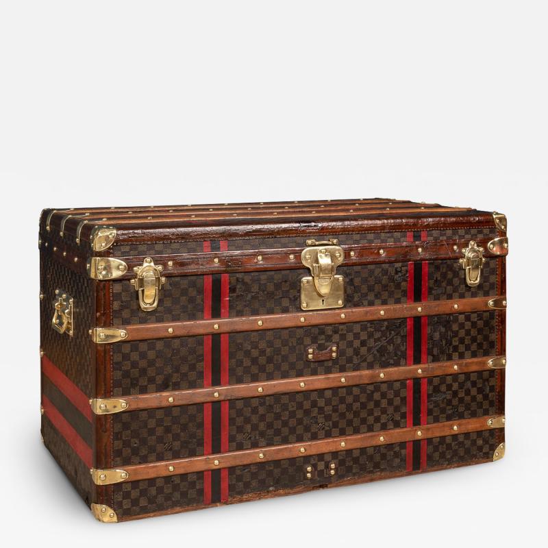 Louis Vuitton Antique 20th Century Louis Vuitton Trunk In Damier Canvas Paris c 1900