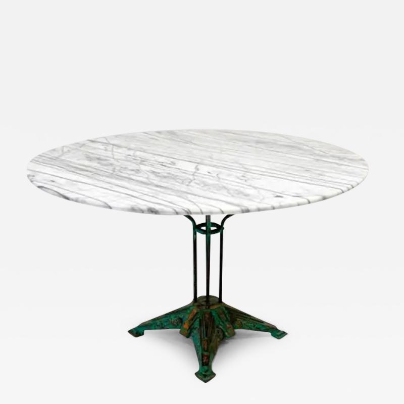 Louis Vuitton Louis Vuitton Iron and Marble Dining or Center Table 1930s