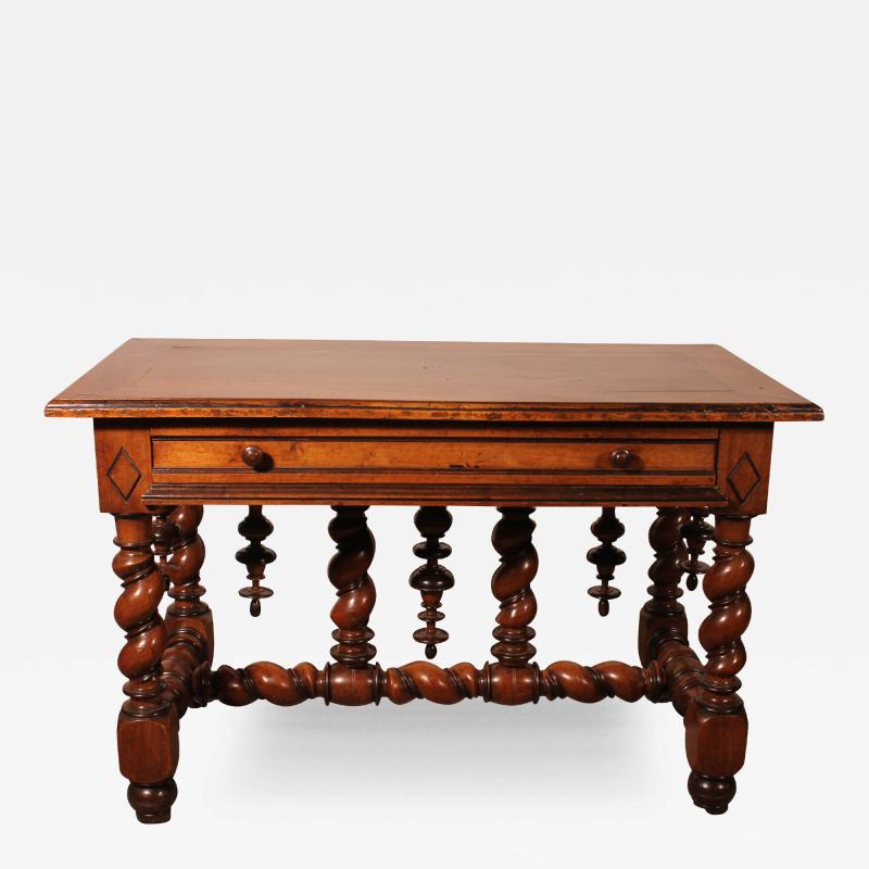 Louis XIII Period Center Table Or Console In Walnut early 17 Century