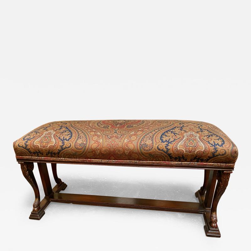 Louis XIII XIV Style Upholstered Bench