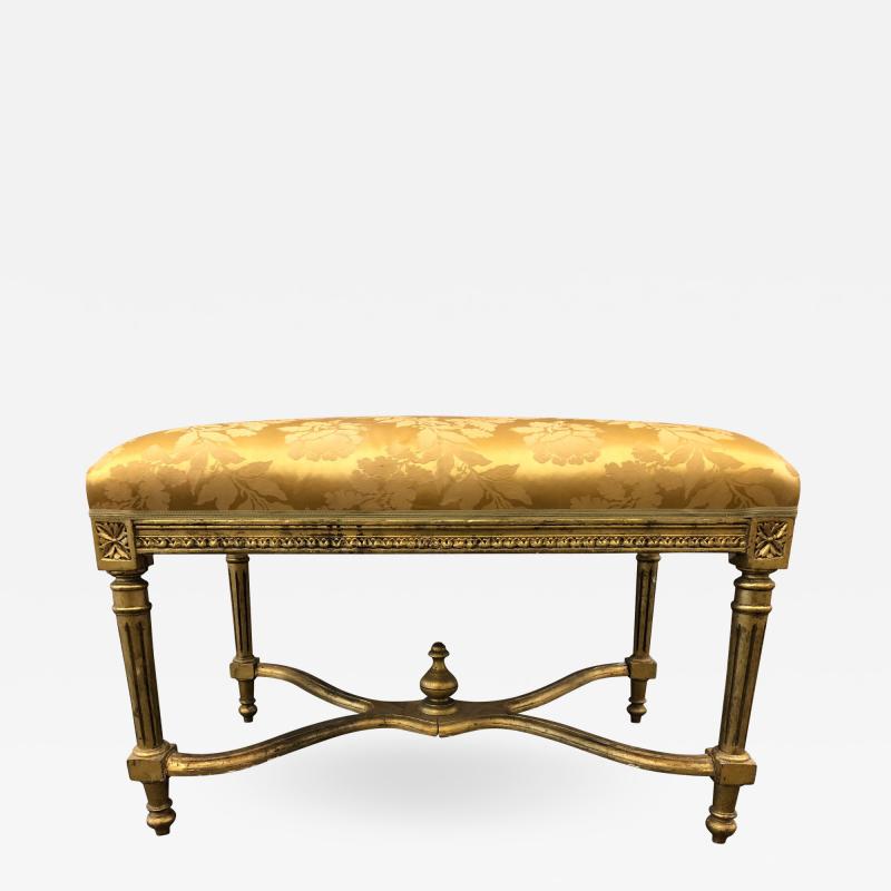 Louis XIV Style Giltwood Bench