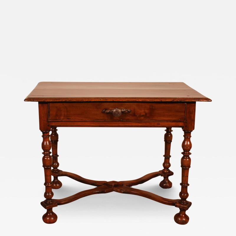 Louis XIV Walnut Writing Table Or Occasional Table From The17th Century