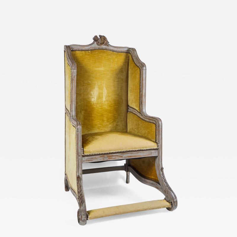 Louis XV Style Bergere or Armchair of Unusual Form France circa 1890