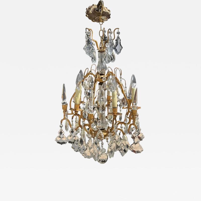 Louis XV Style Gilt Bronze French Crystal Chandelier