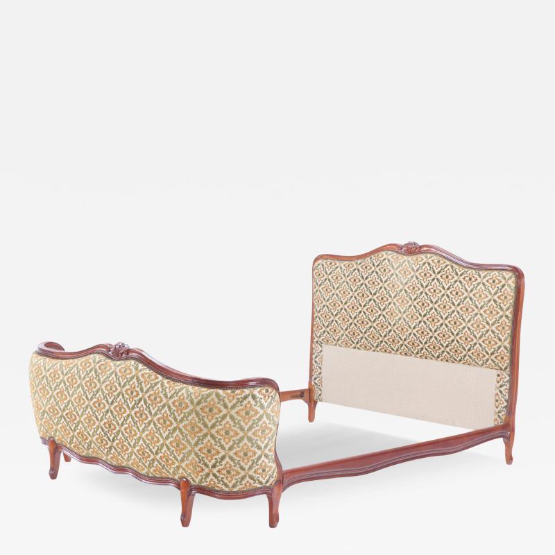 Louis XV style full size Bed with curved footboard 