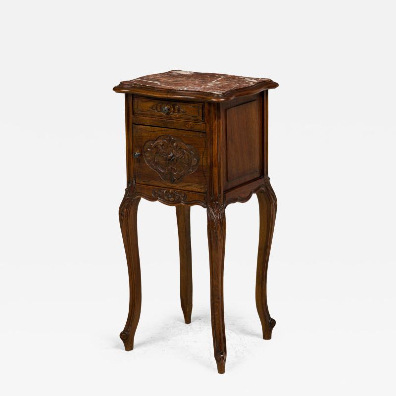 Louis XV style walnut bedside commode