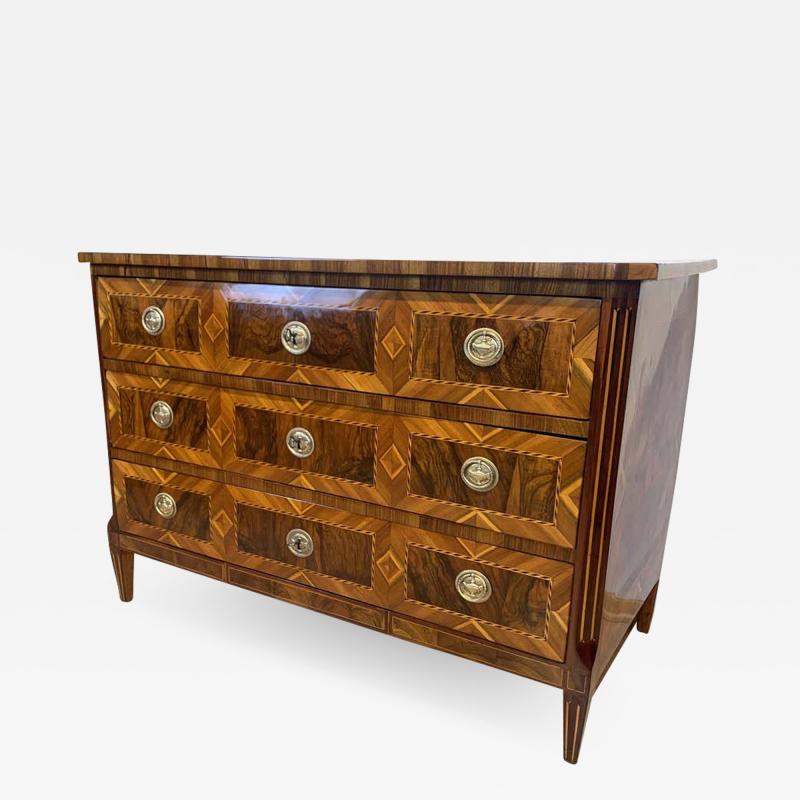 Louis XVI Commode Walnut Maple Plum Ebony Brass South Germany circa 1790