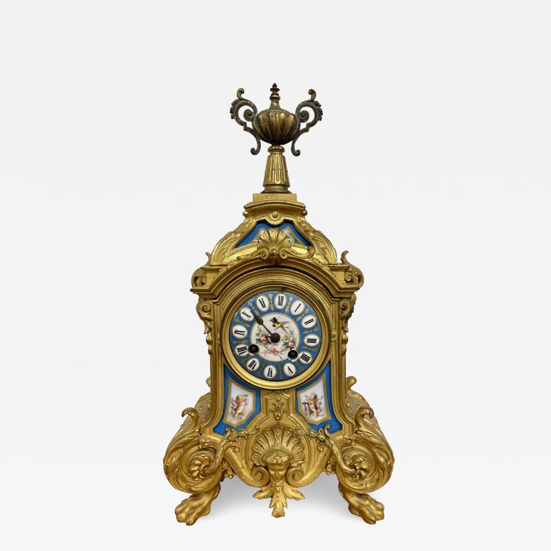 Louis XVI Dore Bronze Mantle Clock Conrad Felsing Berlin