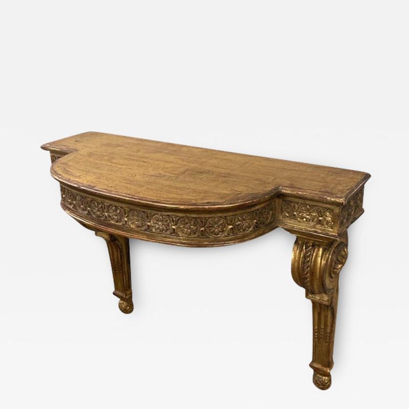 Louis XVI Gilt Wood Console as Wall Bracket