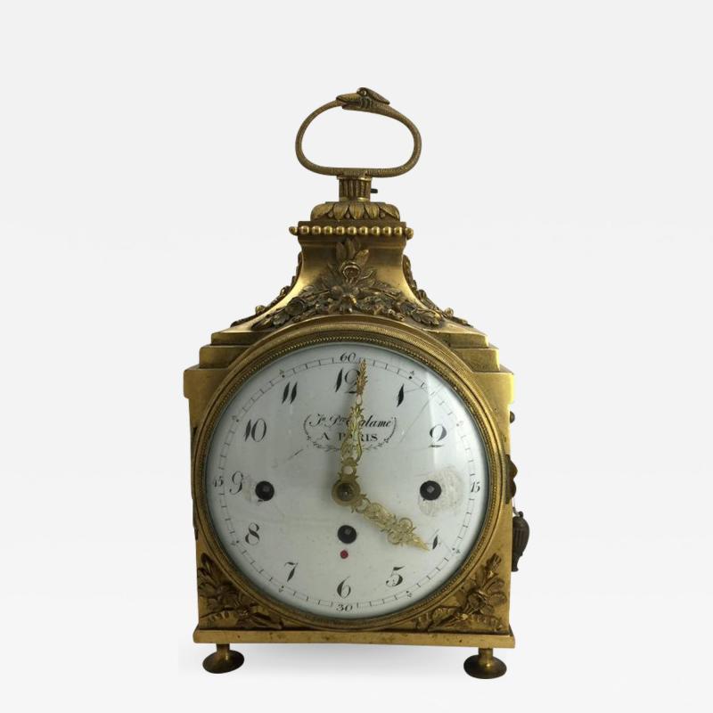 Louis XVI Ormolu Carriage Clock Pendule dOfficier Late 18th Century