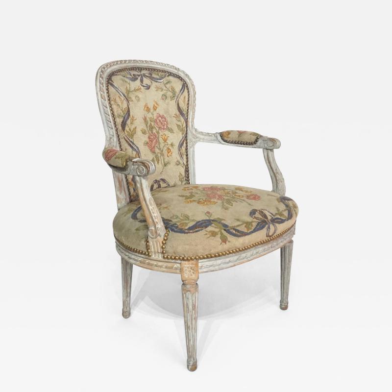 Louis XVI Painted Fauteuil C 1770