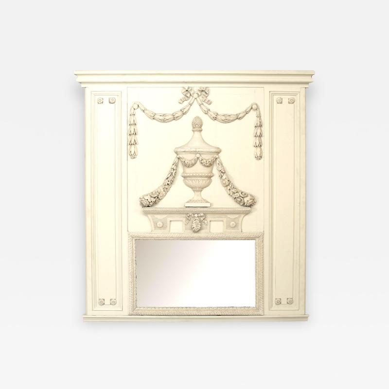 Louis XVI Painted Trumeau Wall Mirror