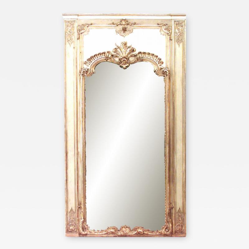 Louis XVI Painted Trumeau Wall Mirror