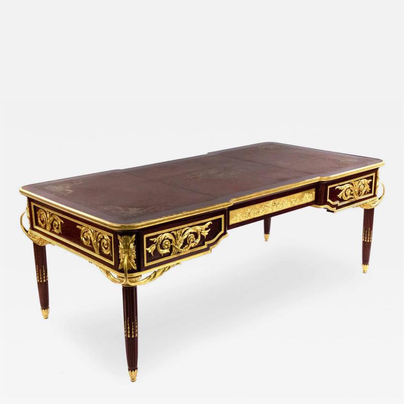 Louis XVI Style Gilt Bronze Mounted Bureau Plat Desk