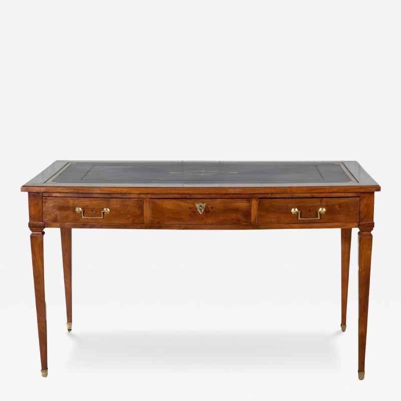 Louis XVI Style Mahogany Writing Desk with Leather Top