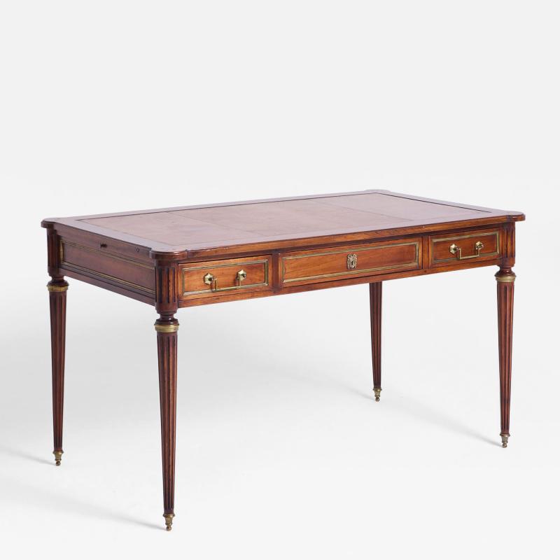 Louis XVI Style Mahogany and Brass Desk