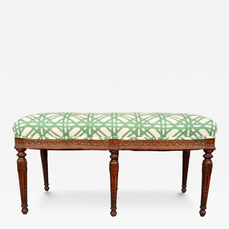 Louis XVI Style Walnut Bench