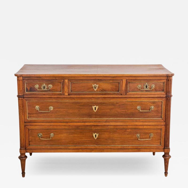 Louis XVI Walnut Chest Of Drawers Circa 1780