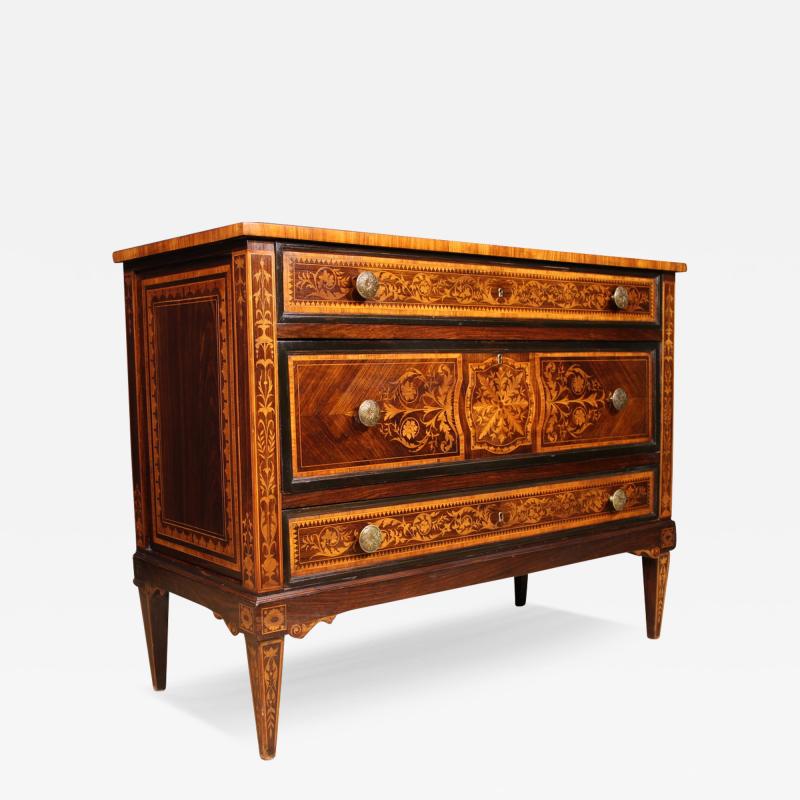 Louis XVI style inlaid chest of drawers