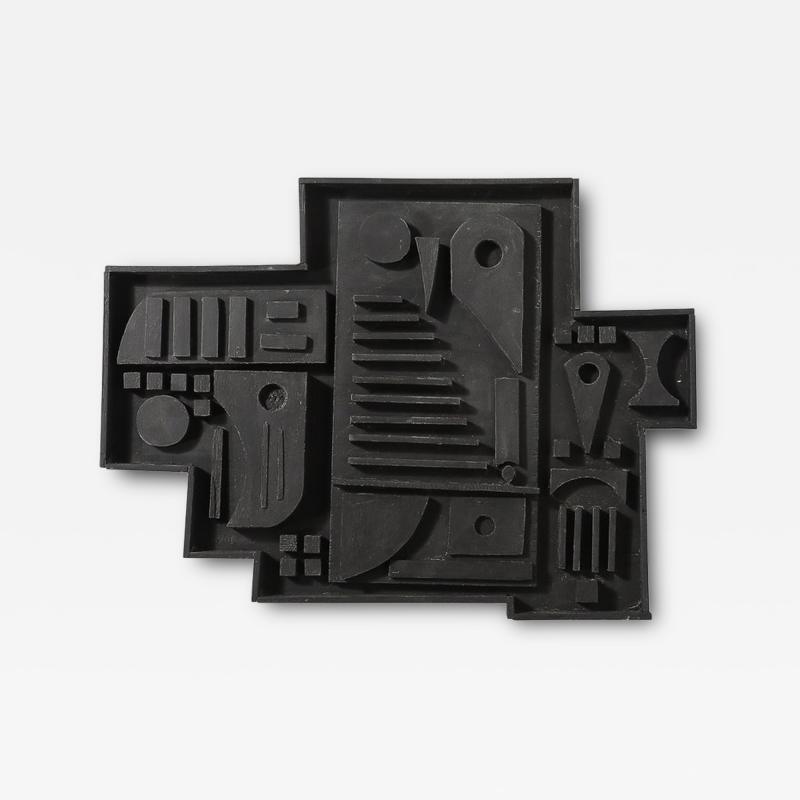 Louise Nevelson Louise Nevelson Untitled Ebonized Wall Relief Sculpture