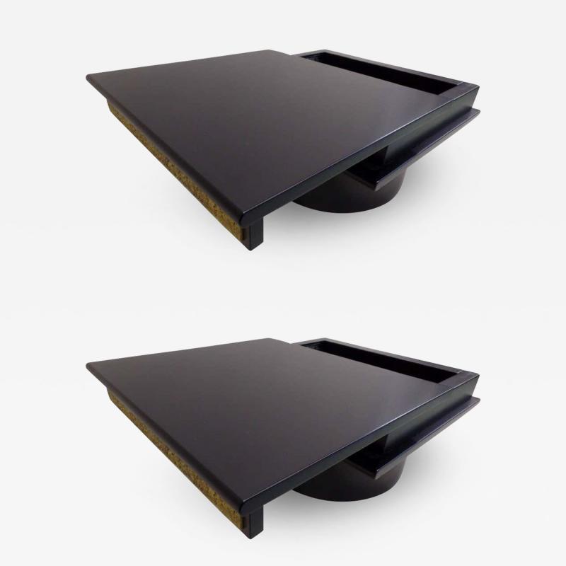 Luciano Frigerio Pair of Italian Mid Century Modern End Tables Nightstands by Luciano Frigerio