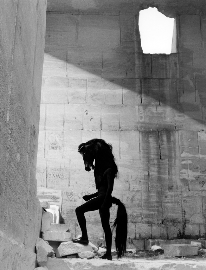 Lucien Clergue Horseman from Le Testament d Orph e carri res des Baux de Provence c 1960