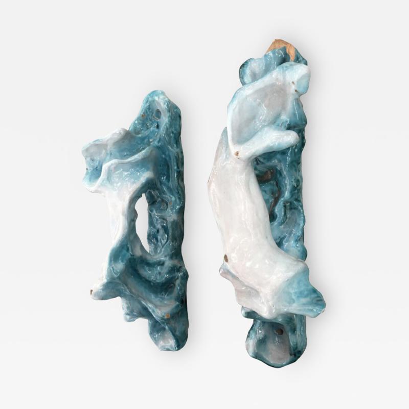 Lucio Fontana Pair of Lucio Fontana Ceramic Door Handles