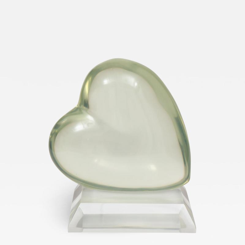 Lucite Heart Sculpture by Shlomi Haziza