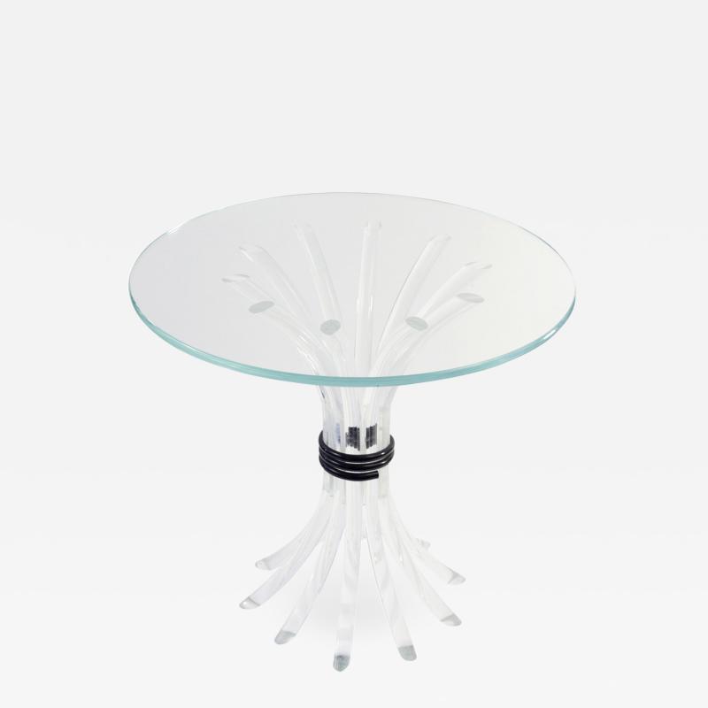 Lucite Reed Side Table