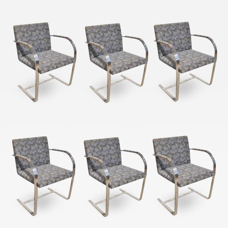 Ludwig Mies Van Der Rohe 1 Stainless Steel Flat Bar Mies Van Der Rohe Brno Chair for Knoll