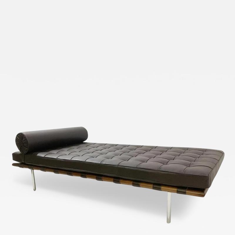 Ludwig Mies Van Der Rohe Black Leather Barcelona Daybed by Ludwig Mies van der Rohe for Knoll