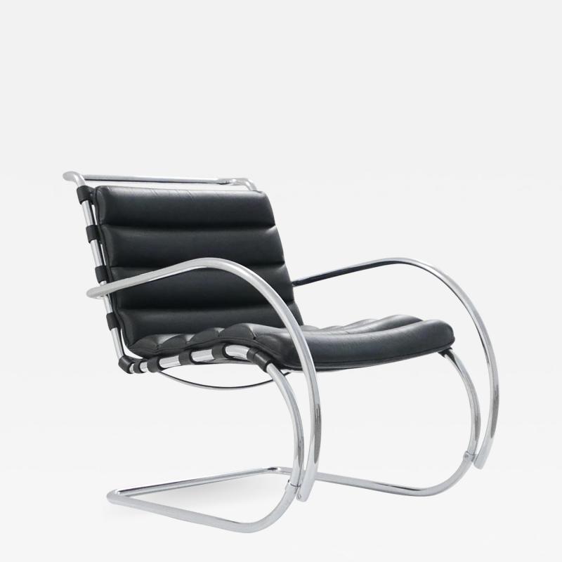 Ludwig Mies Van Der Rohe MR Lounge Chair with Chrome Steel Frame