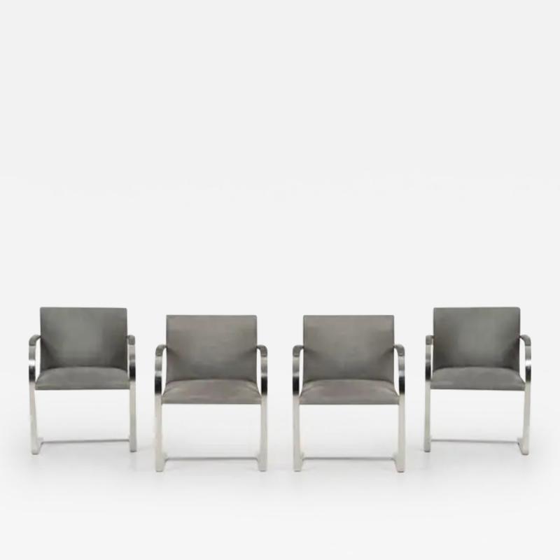 Ludwig Mies Van Der Rohe Mies van der Rohe for Knoll set of Four Bruno Chairs