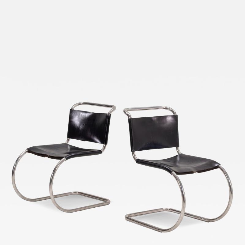 Ludwig Mies Van Der Rohe Pair of Ludwig Mies van der Rohe for Knoll MR10 Chairs 1970 c 