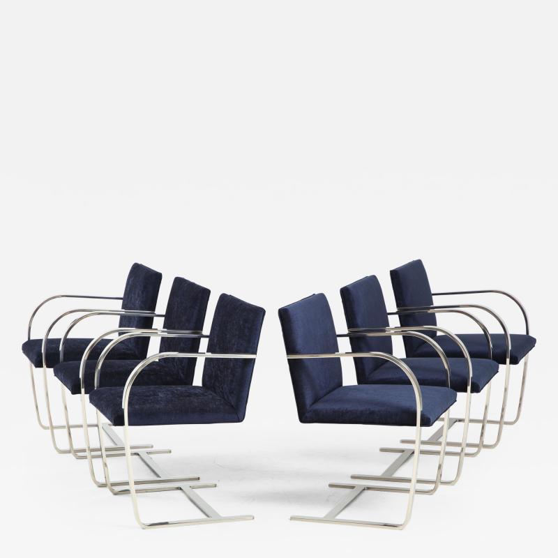 Ludwig Mies Van Der Rohe Set of Six Mies Van Der Rohe BRNO Chairs for Knoll