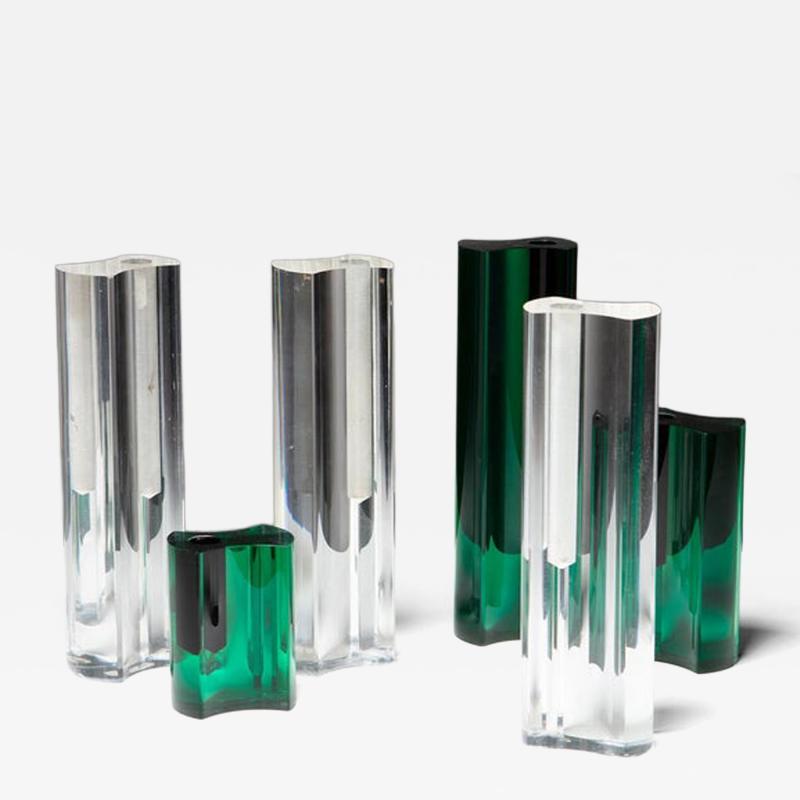 Luiggi Massoni Set of Six Vases by Luigi Massoni for Guzzini