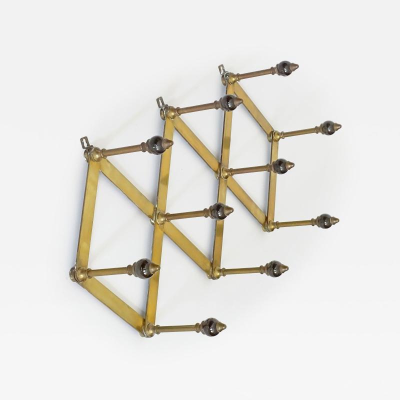 Luigi Caccia Dominioni Luigi Caccia Dominioni Adjustable Brass Coat Rack for Azucena Italy 1950s