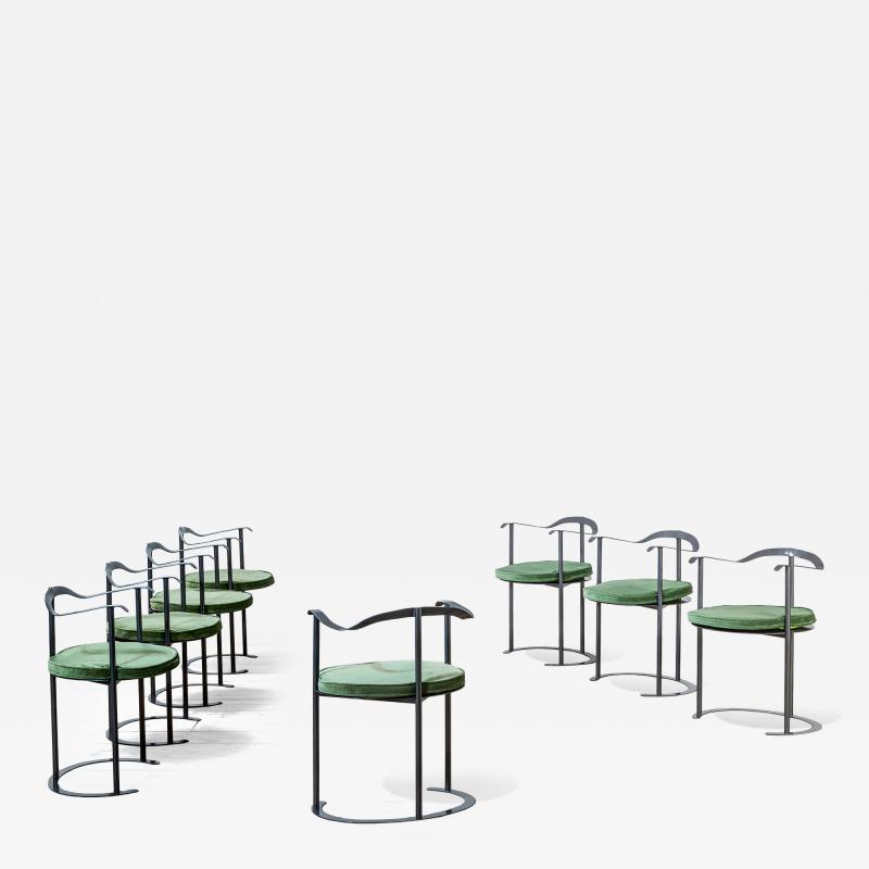 Luigi Caccia Dominioni Luigi Caccia Dominioni for Azucena 8 Chairs mod P4 Catilina