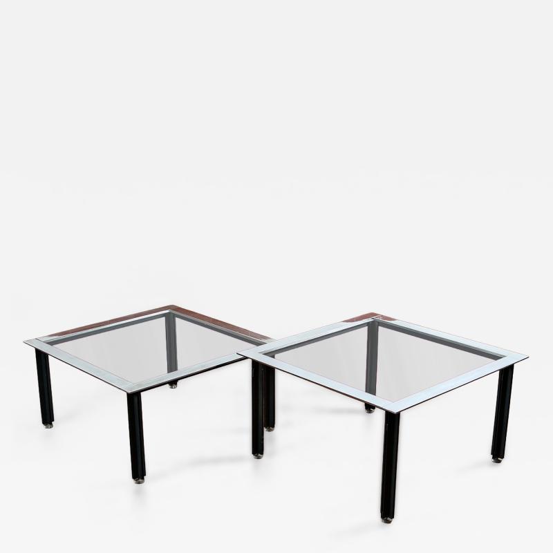 Luigi Caccia Dominioni Set of Two Fasce Cromate Coffee Tables by Luigi Caccia Dominioni for Azucena