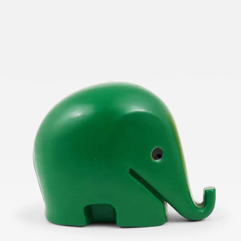 Luigi Colani Luigi Colani Drumbo Green Elephant Money Bank for Dresdner Bank 1970s