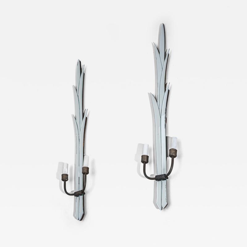 Luigi Fontana Pair of Mirrored Wall Sconces attributed to Luigi Fontana Italy 1930s