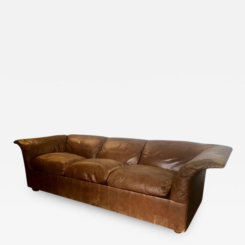 Luigi Massoni Sofa Poltrona Frau in Leather by Luigi Massoni