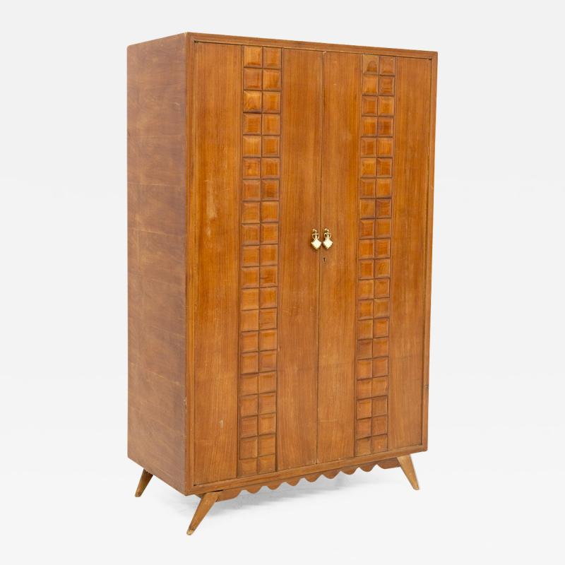 Luigi Scremin Luigi Scremin Wardrobe for Gentleman in Walnut with Ashlars and Brass